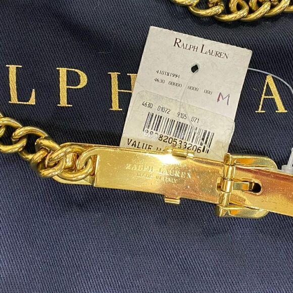 Ralph Lauren 2013 Collection Made in Italy Polished Brass Curb Link Chain Belt main image 16
